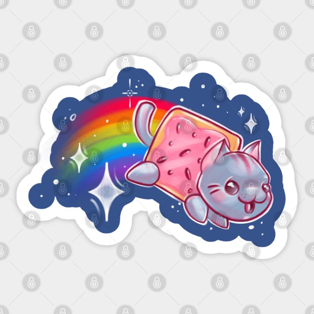 Nyah Cat Kawaii Sticker by InkyMcStapleface